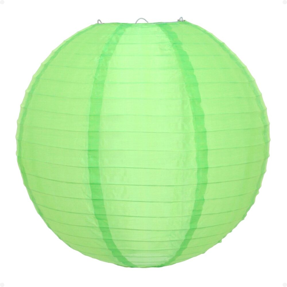 Luminária Japonesa Decoração Oriental Papel Verde 60 cm - Imagem 1