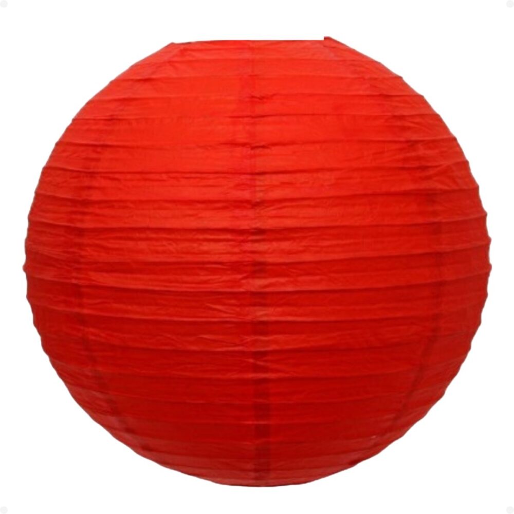 Luminária Japonesa Decoração Oriental Papel Vermelha 50 cm - Imagem 1