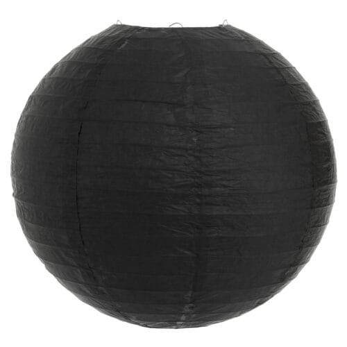 Luminária Japonesa Decoração Oriental Papel Preta 40 cm