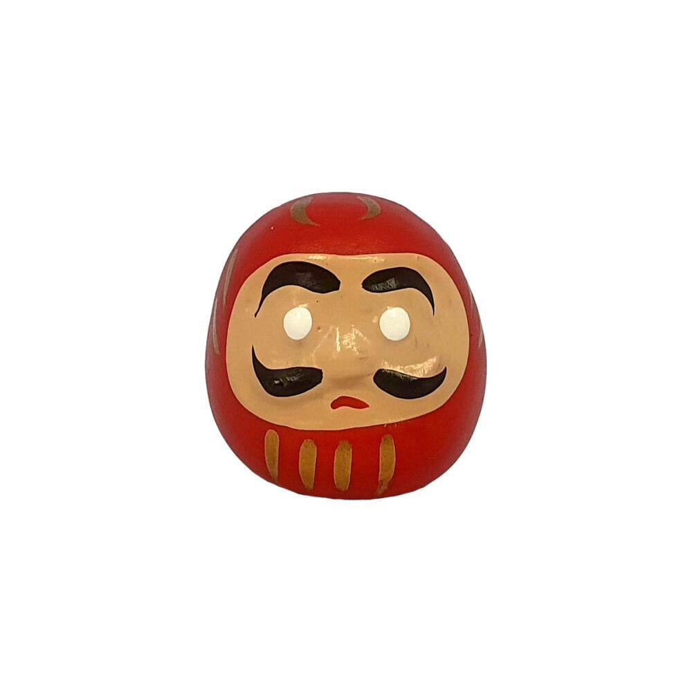 Kit 4 Bonecos Daruma Omiyague Oriental Presente Buda Amuleto Sorte 4,0 cm - Imagem 1
