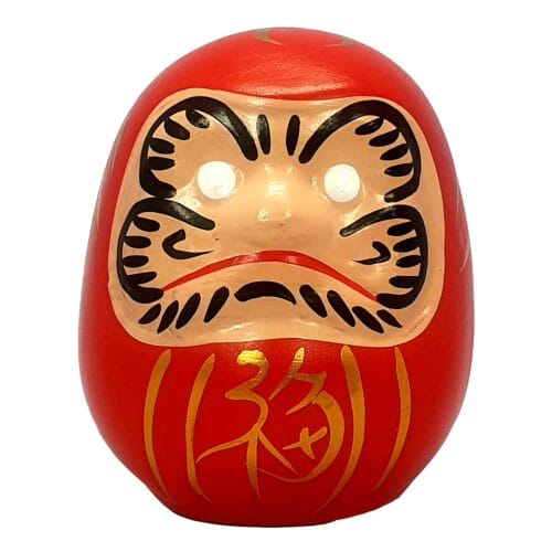 Kit 5 Bonecos Daruma Omiyague Oriental Presente Buda Amuleto Sorte 9,0 cm