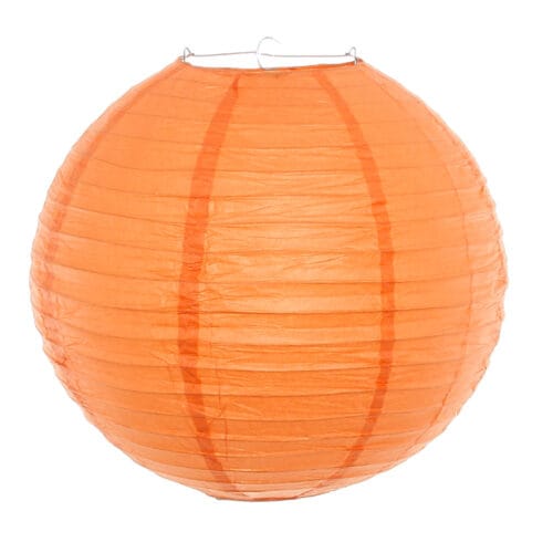 Luminária Japonesa Decoração Oriental Papel Laranja 20 cm
