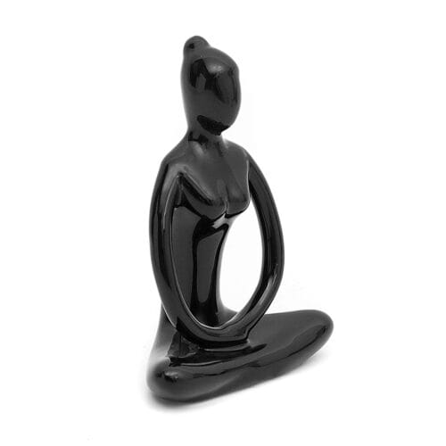 Enfeite Estatueta Porcelana Yoga Decoração  0105