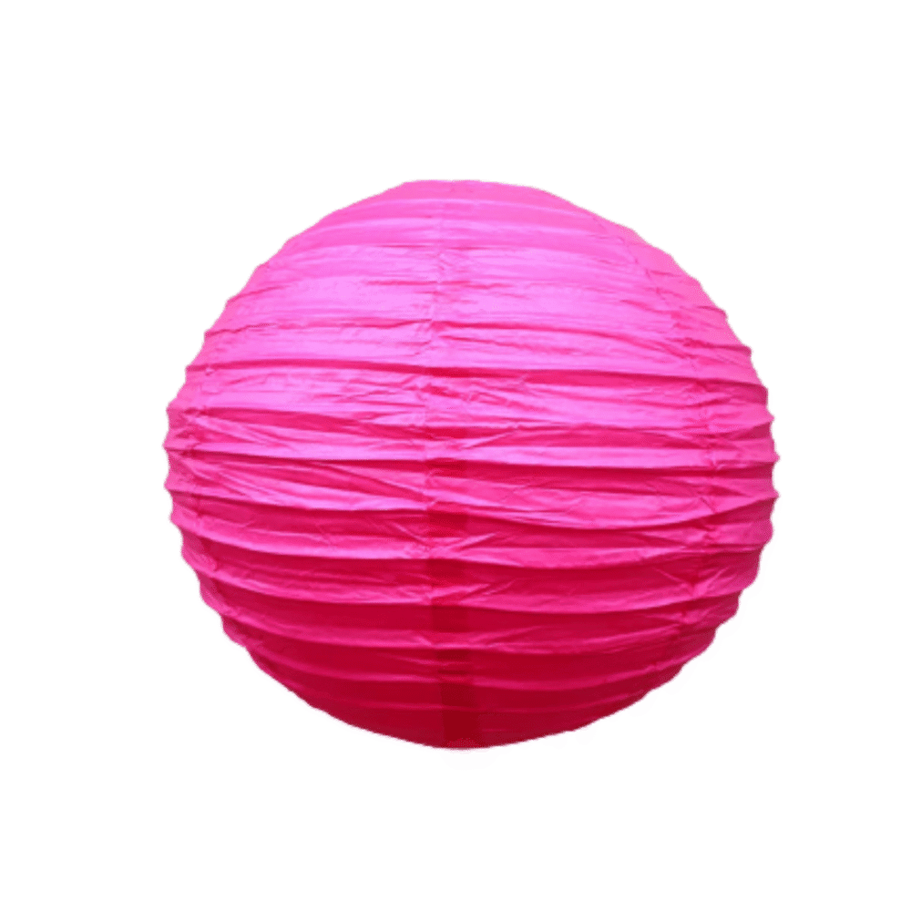 Kit 3 Luminárias Japonesas Decoração Oriental Papel Pink 30 cm - Imagem 1